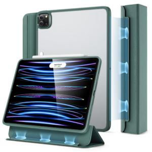 ESR iPad Pro 11インチ(第4/ 3世代)用 Ascend Hybrid Case 磁気カバー付き クリア背面ケース(フォレストグリーン) ESR241 返品種別A｜joshin