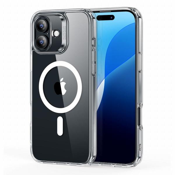 ESR iPhone 16 Plus用 MagSafe対応 ハイブリッドケース(クリア) Class...