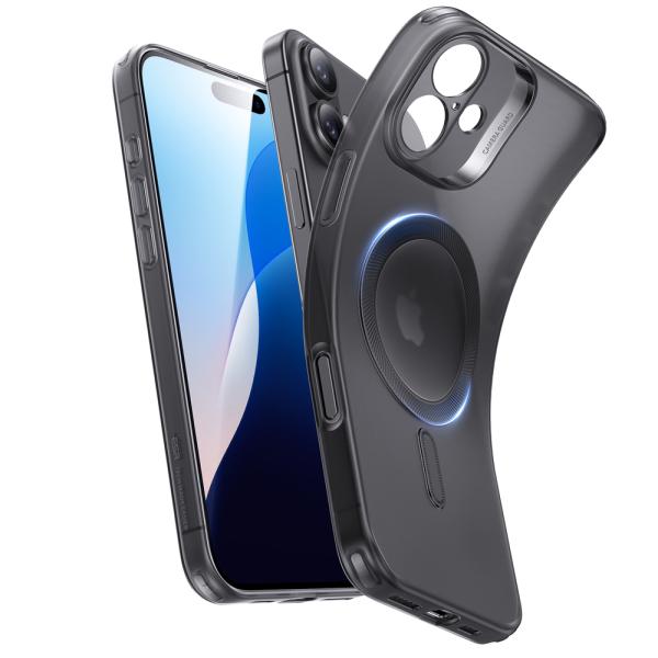 ESR iPhone 16用 MagSafe対応 スリムクリアケース(Frosted Black) ...