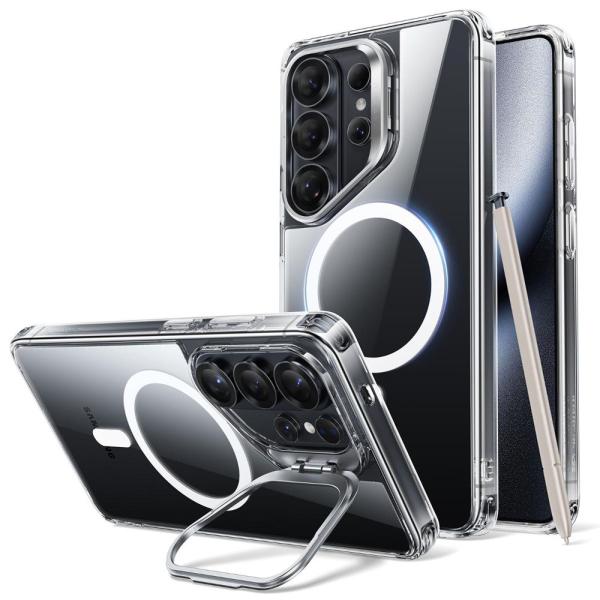 ESR Samsung GalaxyS26 Ultra用 ハイブリッド隠れスタンド付きマグネットケー...