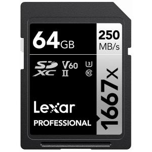 Lexar(レキサー) SDXCカード 64GB 1667x UHS-II U3 V60 Professional 1667x SDXC UHS-II LSD64GCBJP1667 返品種別B｜joshin