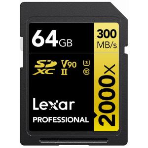 Lexar(レキサー) SDXCカード 64GB 2000x UHS-II U3 V90 LSD2000064G-BNNNJ 返品種別B｜joshin