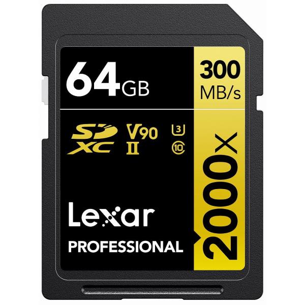 Lexar(レキサー) SDXCカード 64GB 2000x UHS-II U3 V90 LSD20...