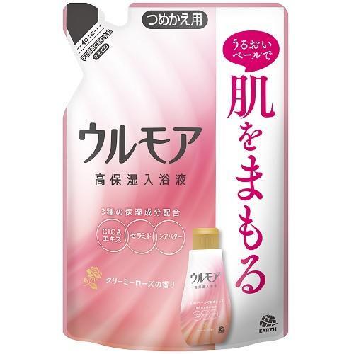 ウルモア 高保湿入浴液 クリーミーローズの香り つめかえ 480mL アース製薬 返品種別A