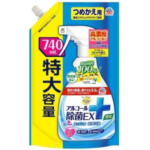 らくハピ アルコール除菌EXつめかえ 740ml アース製薬 返品種別A