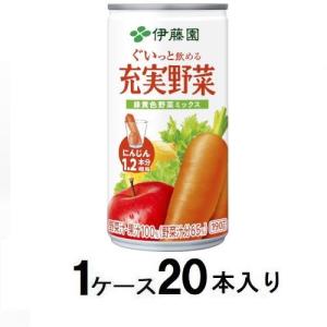 充実野菜 緑黄色野菜ミックス 缶 190g(1ケース20本入) 伊藤園 返品種別B｜joshin