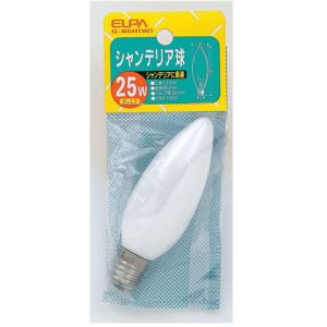 ELPA シャンデリア球 25W(ホワイト) G-65H-W 返品種別A