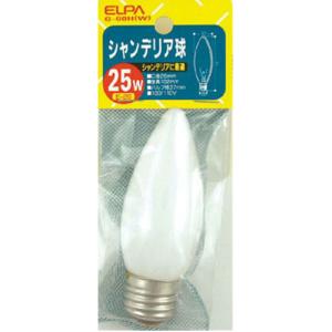 ELPA シャンデリア球 25W E26(ホワイト) ELPA G-60H-W 返品種別A