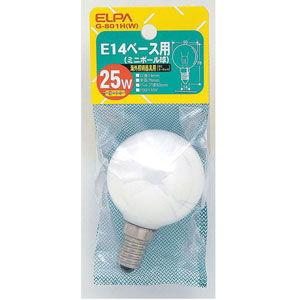 ELPA ミニボール球 25W E14(ホワイト) G-801H-W 返品種別A｜joshin