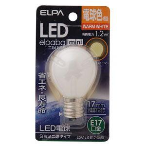 ELPA LEDミニ球 S形(電球色相当) elpaball mini(エルパポール ミニ) LDA1L-G-E17-G451 返品種別A｜joshin