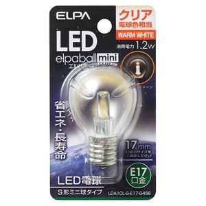 ELPA LEDミニ球 S形(クリア電球色相当) elpaball mini(エルパポール ミニ) LDA1CL-G-E17-G456 返品種別A｜joshin