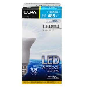 ELPA LED電球 レフ形 485lm(昼光色相当) elpaball LDR6D-H-G600 ...