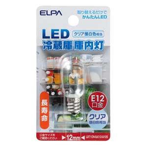 ELPA LED電球 ナツメ形 40lm(クリア・昼白色相当) ELPA LDT1CN-G-E12-...