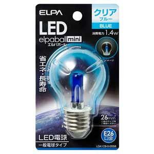 ELPA LED装飾電球 PS形(クリア・青色) elpaballmini LDA1CB-G-G55...