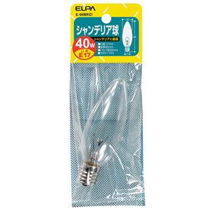 旭光電機工業 アサヒ シャンデリア電球 E17口金 クリヤー 40W