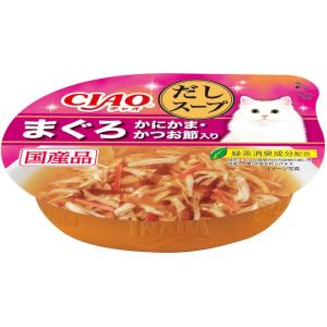 CIAO チャオ このままだしスープ まぐろ かにかま・かつお節入り 60g いなばペットフード CIAO 返品種別B｜joshin