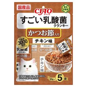 CIAO すごい乳酸菌クランキー かつお節入り チキン味 20g×5袋 いなばペットフード 返品種別B｜joshin