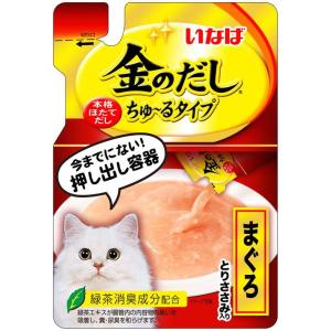 金のだし ちゅ〜るタイプ まぐろ とりささみ入り 140g いなばペットフード 返品種別B