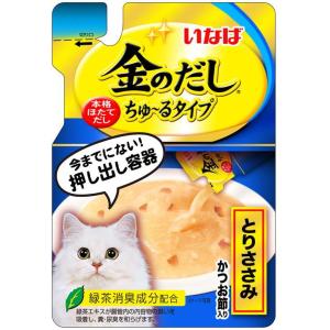 金のだし ちゅ〜るタイプ とりささみ かつお節入り 140g いなばペットフード 返品種別B