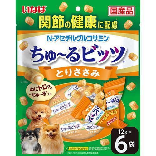 ちゅ〜るビッツ 関節の健康に配慮 とりささみ 12g×6袋 いなばペットフード 返品種別B
