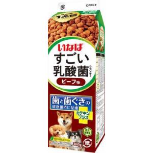 すごい乳酸菌 クランキー 牛乳パック ビーフ味 380g いなばペットフード 返品種別B