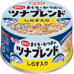 CIAO まぐろ・かつおのツナブレンド しらす入り 85G いなばペットフード 返品種別B