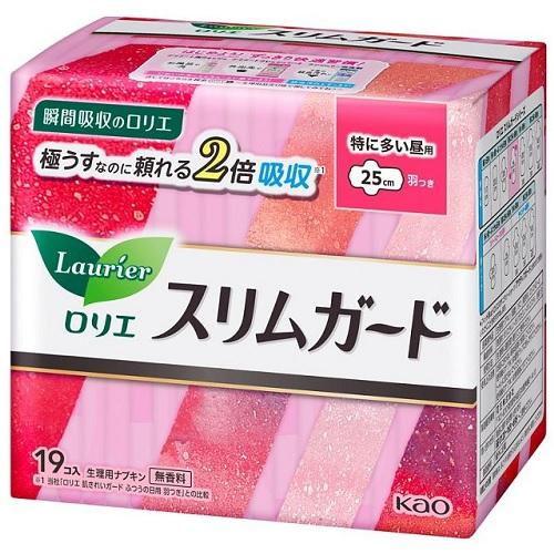 ロリエスリムガード 特に多い昼用 羽つき 19コ入 花王 返品種別A