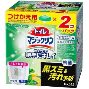 トイレマジックリン 流すだけで勝手にキレイ シトラスミントの香り つけかえ用 2個パック(80g×2個) 花王 返品種別A｜joshin