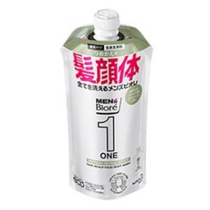 メンズビオレONE オールインワン全身洗浄料 爽やかなハーバルグリーンの香り つめかえ用 340ml 花王 返品種別A｜joshin