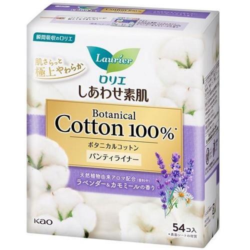 ロリエ しあわせ素肌パンティライナー ボタニカルコットン100% ラベンダー＆カモミールの香り 54...