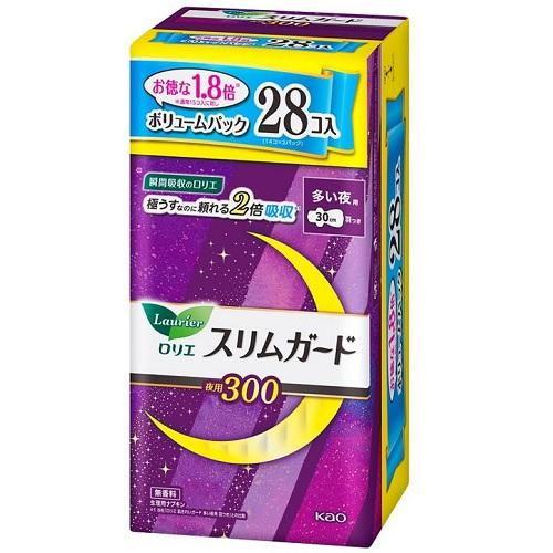 ロリエ スリムガード ボリュームパック 多い夜用300(28コ入) 花王 返品種別A