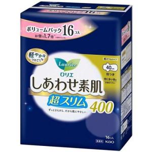 ロリエ しあわせ素肌 ボリュームパック 超スリム 特に多い夜用40cm 羽つき 16個入 花王 返品種別A｜joshin