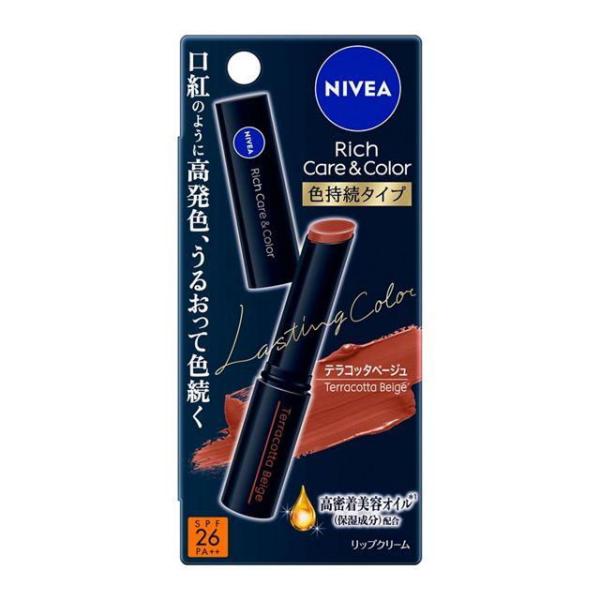ニベア リッチケア＆カラーリップ 色持続タイプ テラコッタベージュ 2g 花王 返品種別A