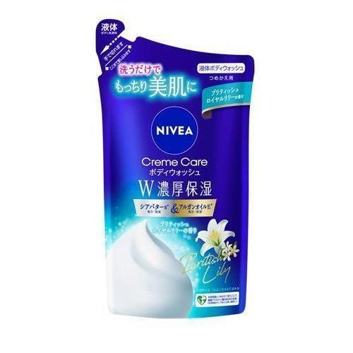 ニベア クリームケアボディウォッシュ W濃厚保湿 ブリティッシュロイヤルリリーの香り つめかえ用 3...