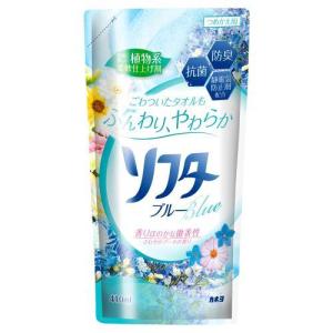 抗菌剤入りソフター1/ 3ブルー詰替 410ml カネヨ石鹸 返品種別A｜joshin