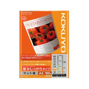 コクヨ IJP用紙スーパーファイングレード 厚みしっかり・A4 100枚 KJ-M16A4-100 返品種別A