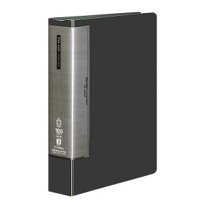 コクヨ クリヤーブック＜ウェーブカットP＞固定式(ダークグレー) ラ-T590DM 返品種別A