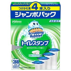 スクラビングバブル トイレスタンプ フレッシュソープ つけかえ用4本入り ジャンボパック ジョンソン 返品種別A｜joshin