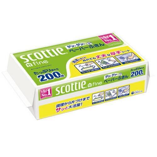 スコッティ ファイン ペーパーふきん サッとサッと 200W 日本製紙クレシア 返品種別A