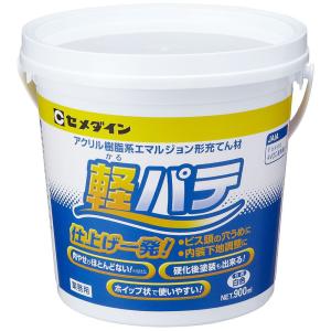 セメダイン 軽パテ 900ml(白) ポリ缶入 アクリル樹脂系エマルジョン形充てん材 HC-004 返品種別B