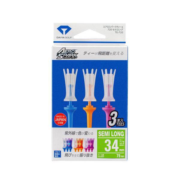 ダイヤ エアロスパークティー720 セミロング 3本入(クリア・3色カラー) ／3日〜5日で出荷／ ...