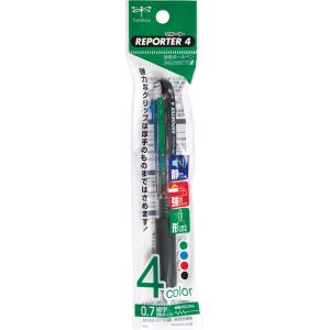 トンボ鉛筆 油性ボールペン リポーター 4色(透明) TOMBOW FCB-132 返品種別A