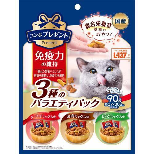コンボ プレゼント キャット おやつ 免疫力の維持 3種のバラエティパック 90g(約3g×30袋)...