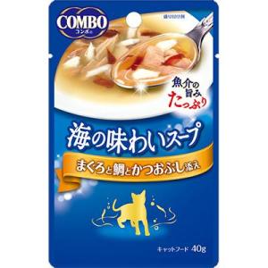 コンボ キャット 海の味わいスープ まぐろと鯛とかつおぶし添え 40g 日本ペットフード 返品種別B