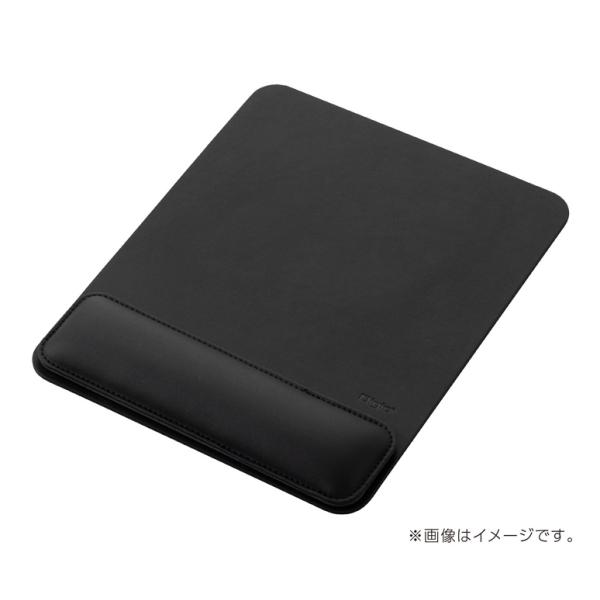 ナカバヤシ リストレスト付きPUレザー マウスパッド(ブラック) MUP-936BK 返品種別A
