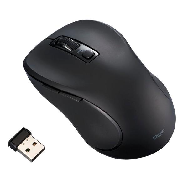 ナカバヤシ 無線静音 5ボタン BlueLEDマウス(ブラック)(簡易パッケージモデル)(Joshi...