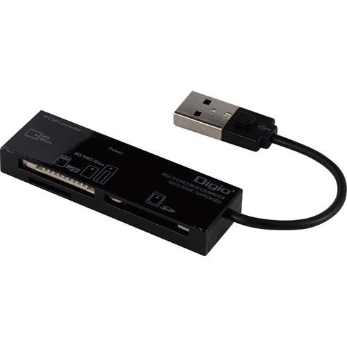 ナカバヤシ USB2.0 マルチカードリーダー・ライター(ブラック) CRW-5M52NBK 返品種...