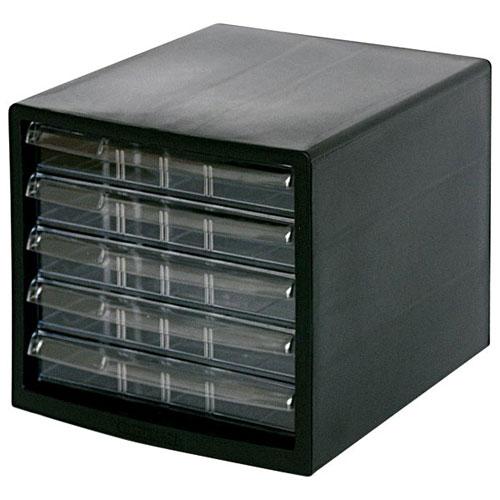 ナカバヤシ レターケース5段 A4サイズ(ブラック) A4E-S5B 返品種別A