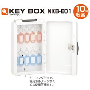 ナカバヤシ キーボックス 10個収納 シリンダー錠 NKB-E01 返品種別A