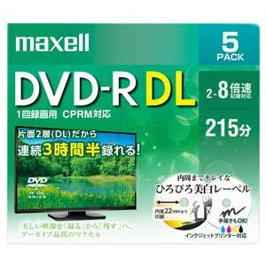 マクセル 8倍速対応DVD-R DL 5枚パック8.5GB ホワイトプリンタブル DRD215WPE.5S 返品種別A｜joshin